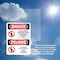 Signmission Do Not Enter Hazardous Area Bilingual Danger Sign, Plastic, 7in W x 10in L, 2PK OS-2PACK-DS-P-710-VS-1133 - alternate 4
